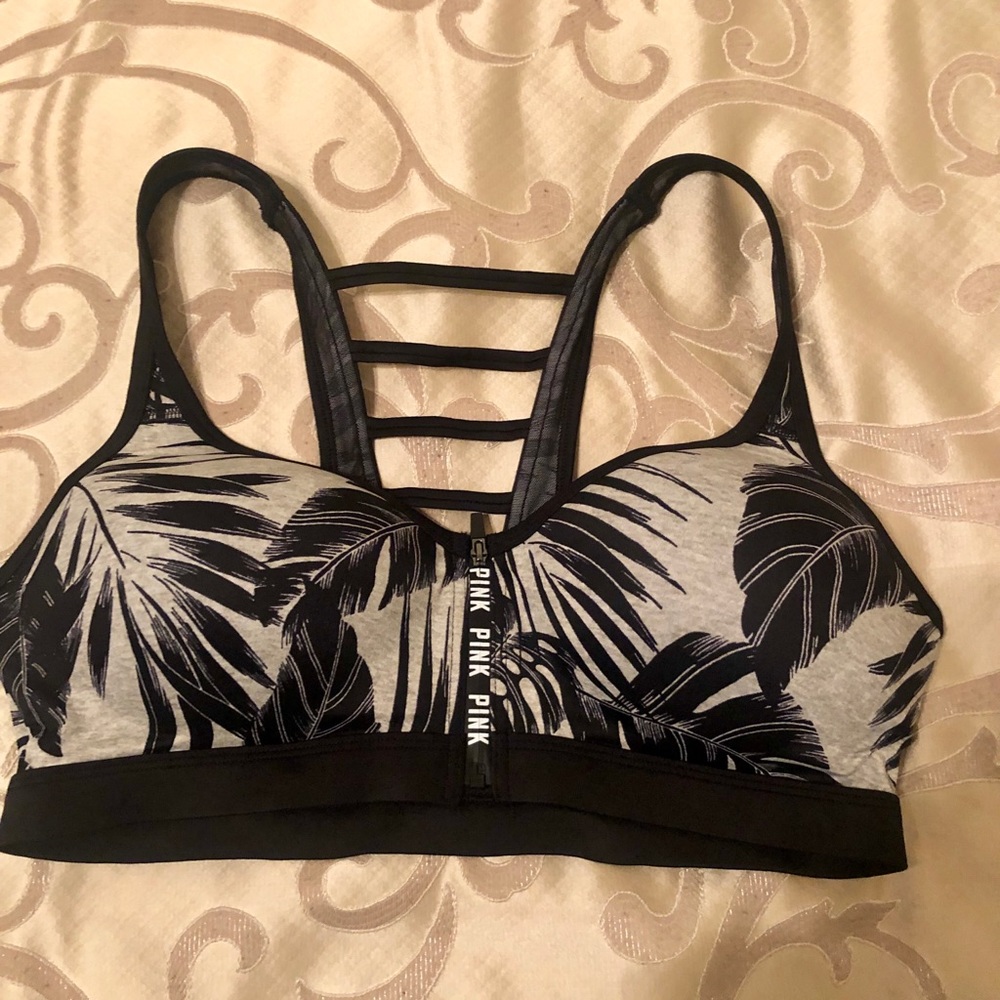 Pink sports bra